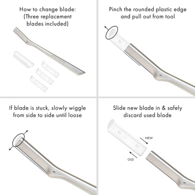 Tweezerman Facial Razor Replacement Blades Razors   