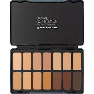 Kryolan 14 Color Digital Complexion Cream Foundation Palette Foundation Palettes Digital 1 (11008)  