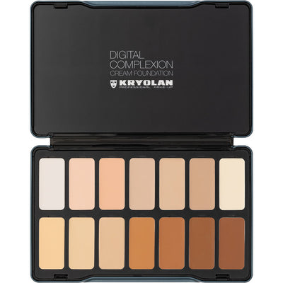 Kryolan 14 Color Digital Complexion Cream Foundation Palette Foundation Palettes Digital 2 (11008)  