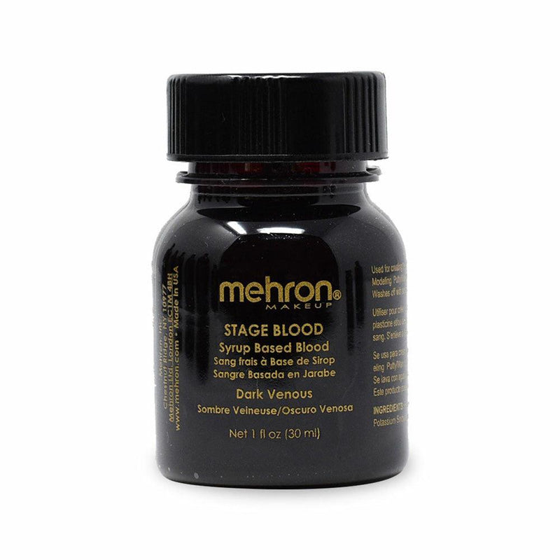 Mehron Stage Blood Blood 1oz with brush Dark Venous 