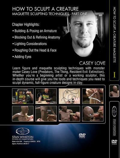 Stan Winston Studio How to Sculpt a Creature Maquette Sculpting Techniques (DVD) SFX Videos   