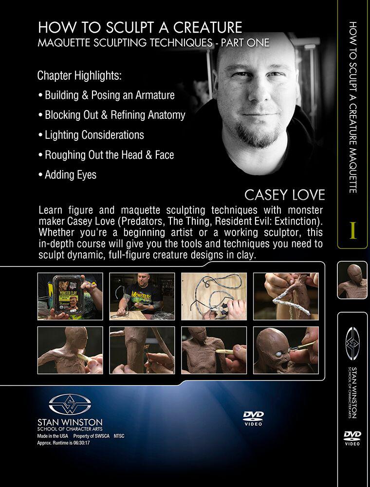 Stan Winston Studio How to Sculpt a Creature Maquette Sculpting Techniques (DVD) SFX Videos   