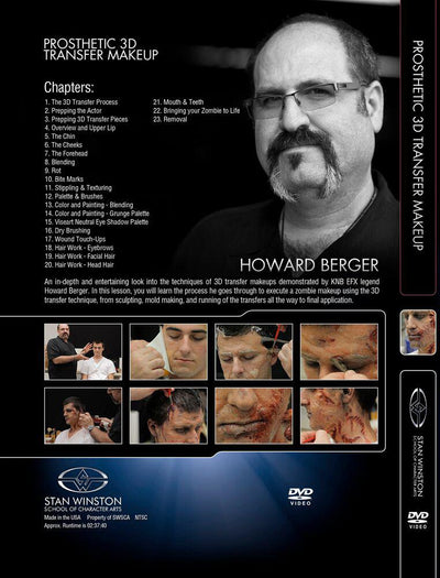 Stan Winston Studio Zombie Makeup - 3D Pros-Aide Transfer Application (DVD) SFX Videos   