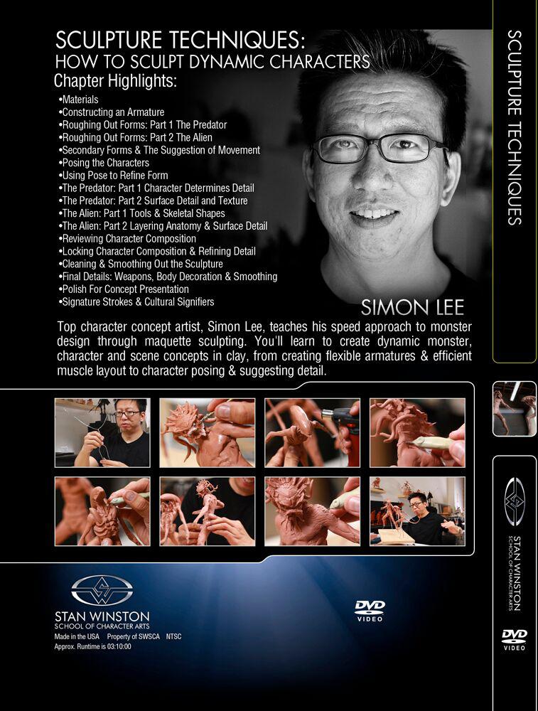 Stan Winston Studio Sculpture Techniques How to Sculpt Dynamic Characters (DVD) SFX Videos   