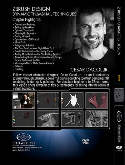 Stan Winston Studio Zbrush Design - Dynamic Thumbnail Techniques (DVD) SFX Videos   