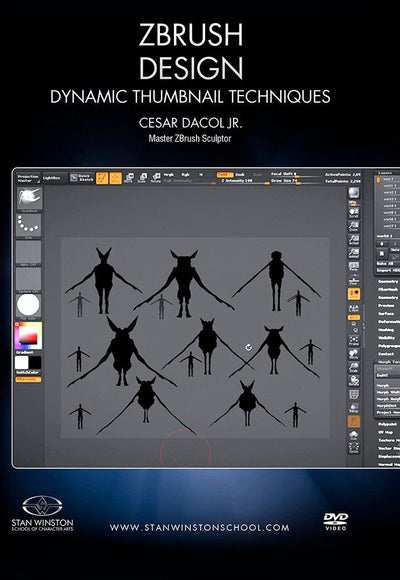 Stan Winston Studio Zbrush Design - Dynamic Thumbnail Techniques (DVD) SFX Videos   