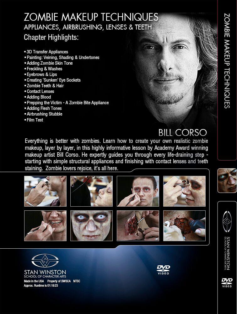 Stan Winston Studio Zombie Makeup - Appliances, Airbrushing, Lenses & Teeth (DVD) SFX Videos   