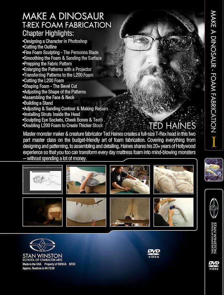 Stan Winston Studio Make a Dinosaur T-Rex Foam Fabrication (DVD) SFX Videos   