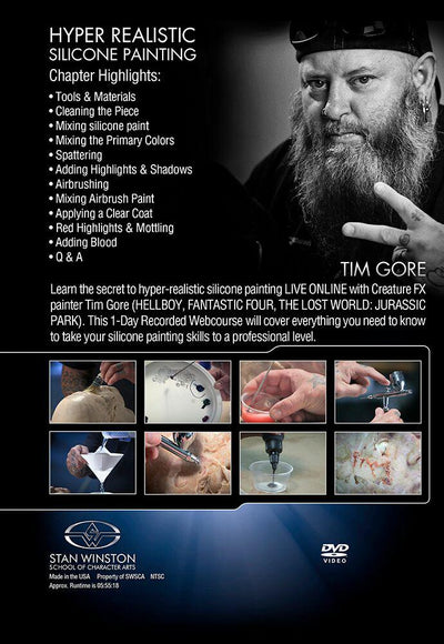 Stan Winston Studio How to Paint Realistic Silicone Skin (DVD) SFX Videos   