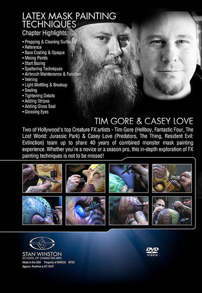 Stan Winston Studio Latex Mask Painting Techniques (DVD) SFX Videos   