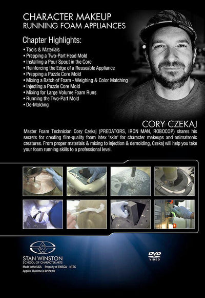 Stan Winston Studio Character Makeup - Running Foam Appliances (DVD) SFX Videos   