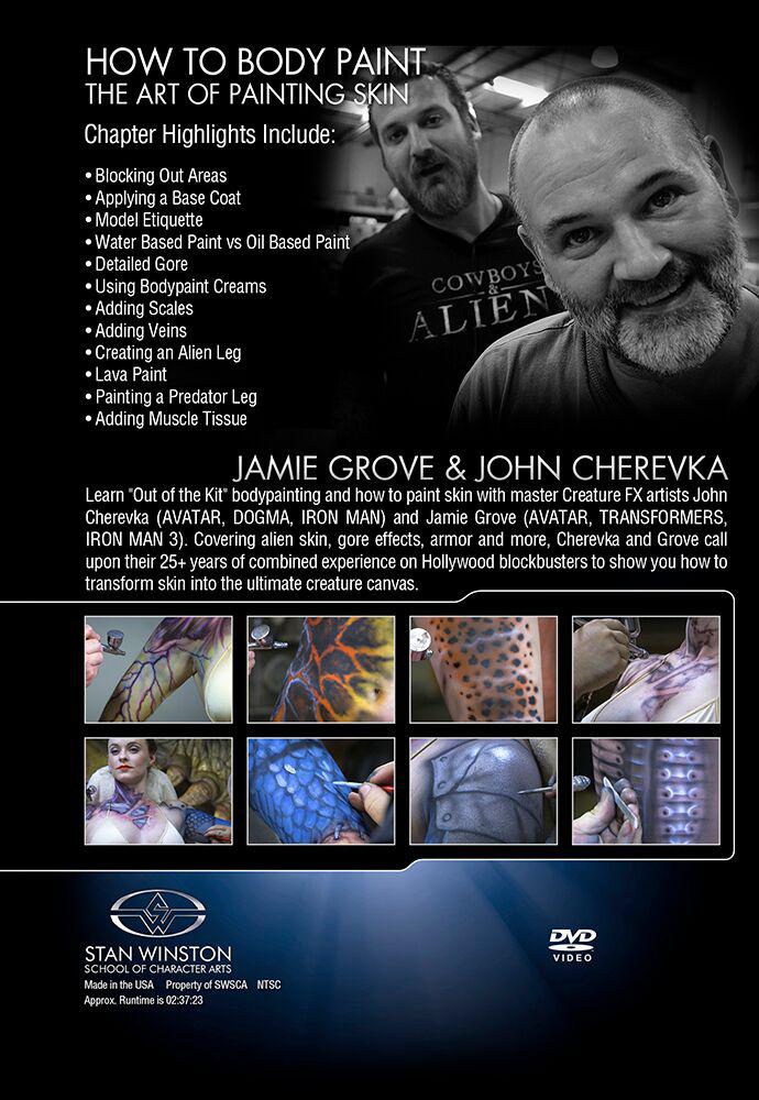 Stan Winston Studio How to Body Paint - The Art of Painting Skin (DVD) SFX Videos   