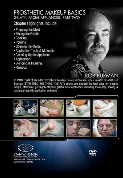 Stan Winston Studio Prosthetic Makeup Basics - Gelatin Facial Appliances (DVD) SFX Videos   