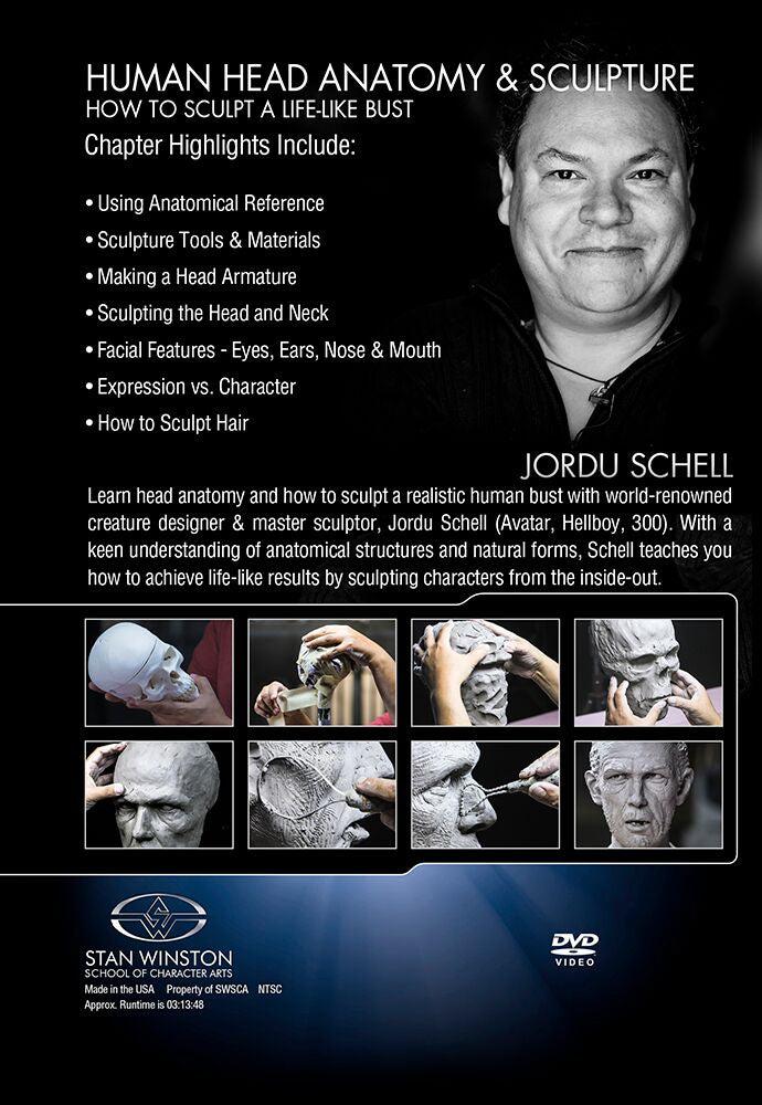 Stan Winston Studio Human Head Anatomy & Sculpture (DVD) SFX Videos   