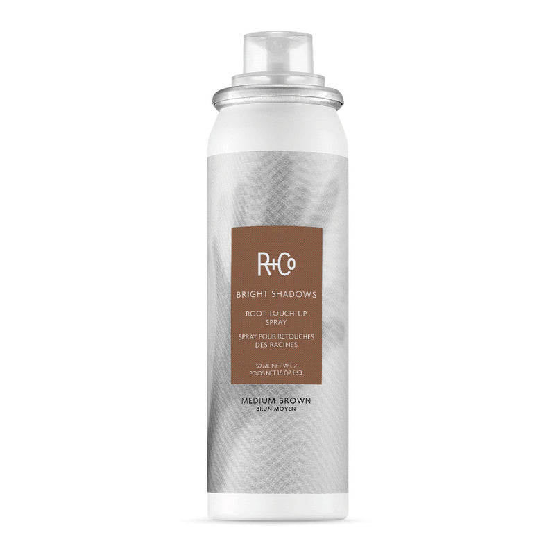 R+Co Bright Shadows Root Touch-Up Spray Hair Spray Medium Brown  