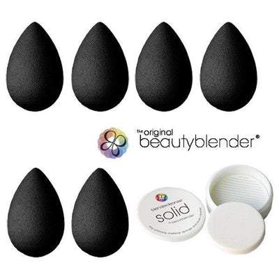 Beautyblender Pro BLACK Pack (6 Blenders + 1 Solid Cleanser) Sponges   