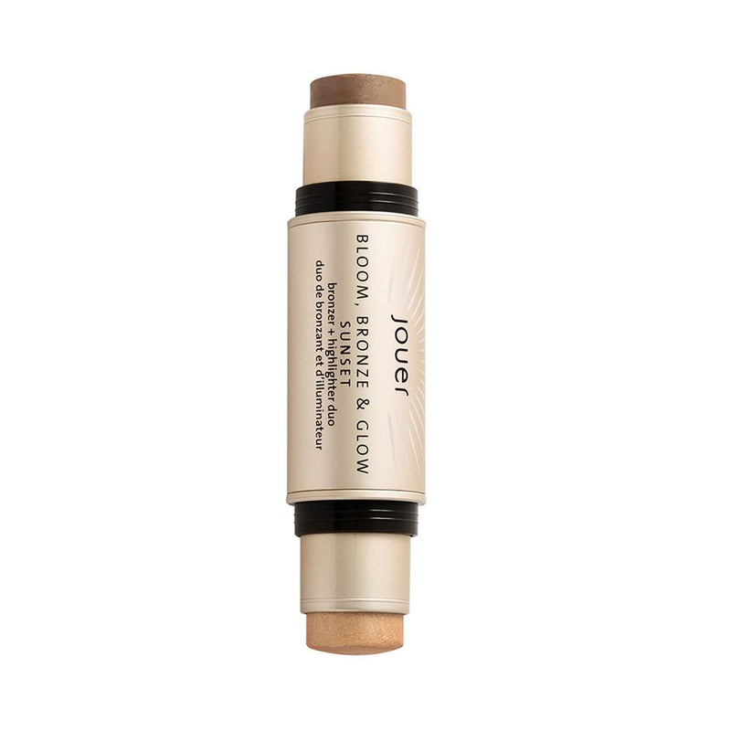 Jouer Bloom, Bronze & Glow Bronzer + Highlighter Duo Bronzer Sunset Bronzer & Skinny Dip Highlighter  