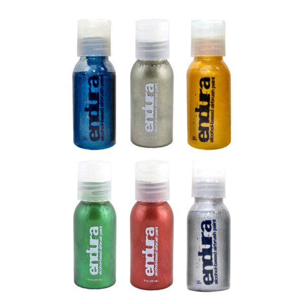 European Body Art Endura Airbrush Liquids - Metallic Airbrush SFX   