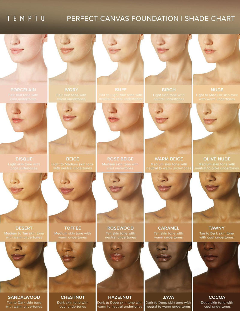 Temptu Perfect Canvas Hydra Lock Airbrush Foundation 6-pack Tan Deep Airbrush Foundation   