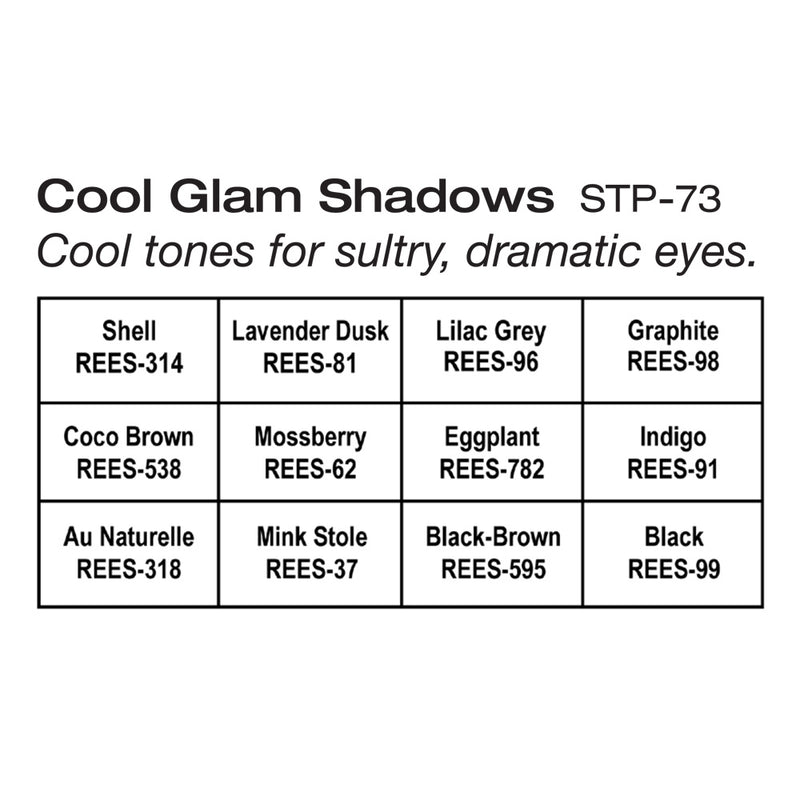 Ben Nye Studio Color Cool Glam Shadow Palette (STP-73) Eyeshadow Palettes   